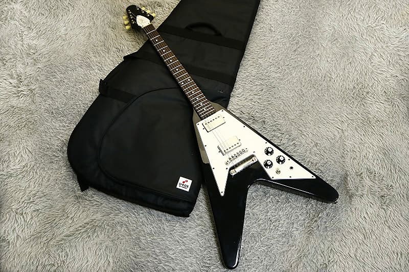 Vintage 1980 made Greco FLYING V FV-600 Black finish U-1000