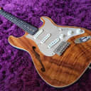 Fender Custom Shop Limited Edition  Artisan Koa Stratocaster Thinline Aged Natural Top & Teal Green