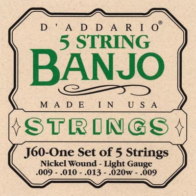 D'Addario J60 5-String Banjo Strings