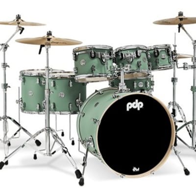 PDP Concept Maple 7-Piece Drum Shell Pack - 22" Bass (Sea Foam, Finishply) image 1