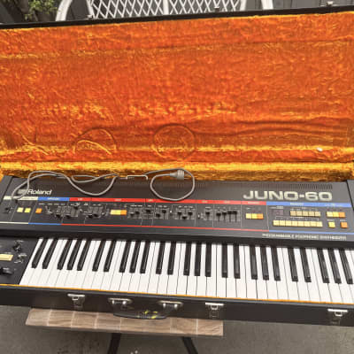 Roland Juno-60 – Vintage Analog Polyphonic Synthesizer (Excellent Condition, Custom Case)