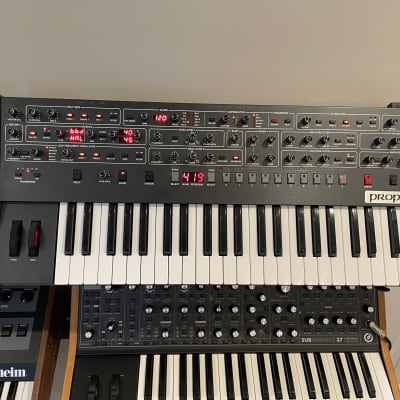 MINT Sequential Prophet-6 49-Key 6-Voice Polyphonic Synthesizer - Black with Wood Sides
