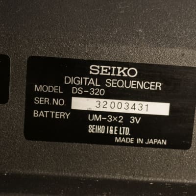 Seiko DS-320 Digital Sequencer (expansion for DS-202/250 polyphonic synthesizer) image 22