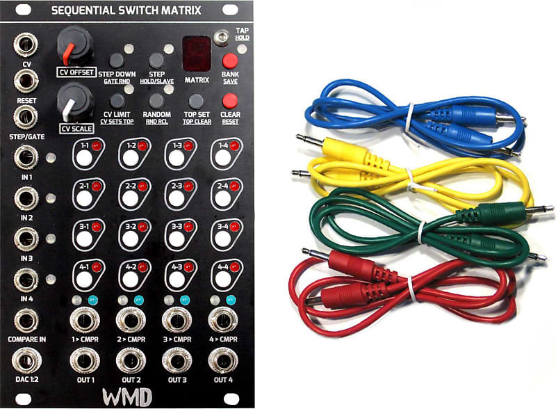 WMD Sequential Switch Matrix Eurorack Synth Module, Black w/ Reverb