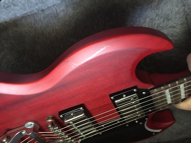 Epiphone SG G-400 2014 Aged Cherry with Bigsby B5 Vibrato