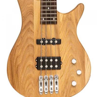 Stagg SBF-40 NAT Fusion Solid Ash Body Hard Maple Bolt-on Neck 4-String Electric Bass Guitar image 6