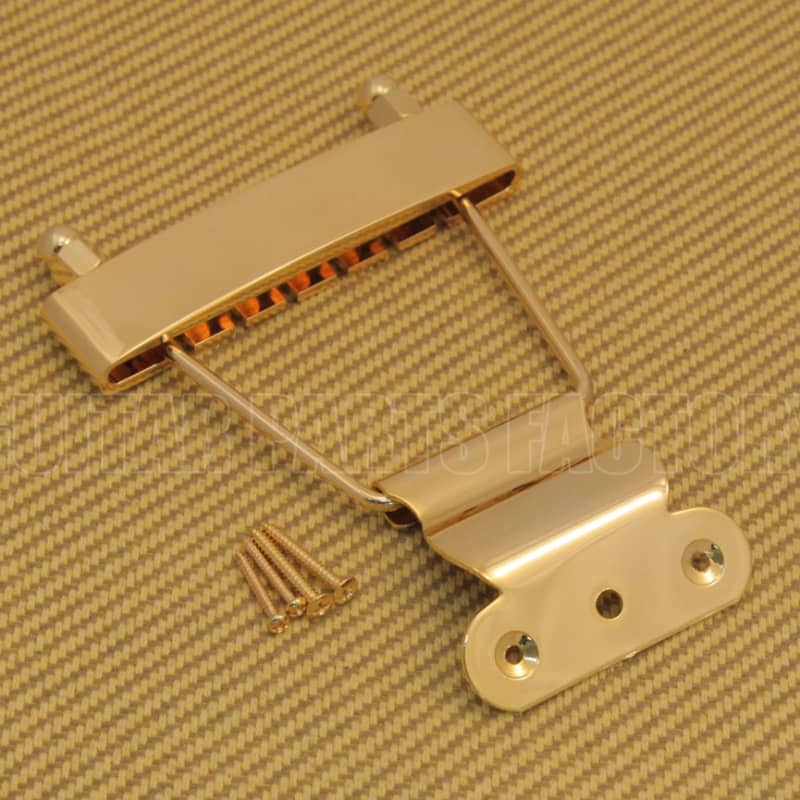 Kluson #7 Trapeze Tailpiece for archtop guitar Gold fits Gibson