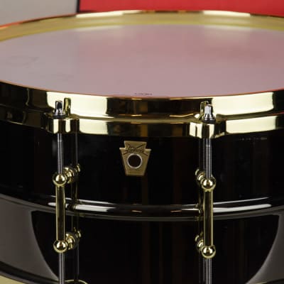 Used Ludwig 14" x 6.5" Black Beauty LB417BT, Brass Tube Lugs, P86 Throwoff & Diecast Hoops image 3