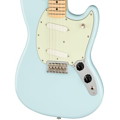 Fender Player Mustang Electric Guitar Maple FB, Sonic Blue image 1
