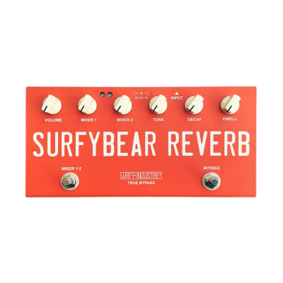 Surfy Industries Limited Edition SurfyBear Compact Tank Fiesta Red Reverb Guitar Effect Pedal image 1