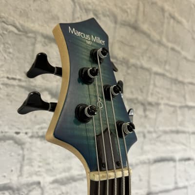 Sire Marcus Miller M7 Left-Handed 5-String Electric Bass - Transparent Blue w/ Gig Bag image 7