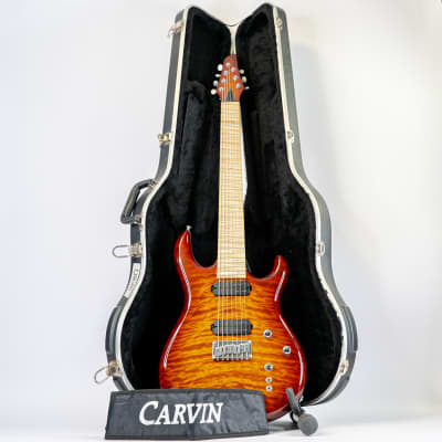 Mid 2000’s Carvin DC727 Quilted Deep Vintageburst 7-string Neck-Thru Guitar w/ OHSC image 3