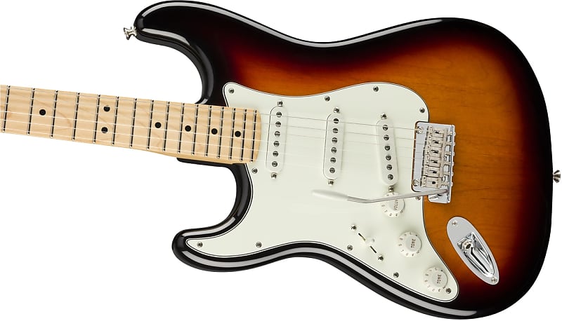 Fender Player Stratocaster Left-Handed, Maple Fingerboard, 3-Color Sunburst image 1