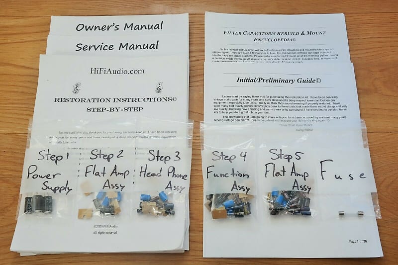 Yamaha C4 restoration kit filter capacitor repair rebuild fix  			