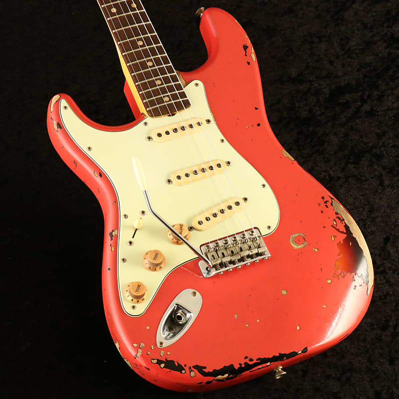 Fender USA Custom Shop MBS Michael Landau 63 Strat Relic Fiesta Red Over 3CS Left Hand by Jason Smith [SN R90611] [02/27] image 1