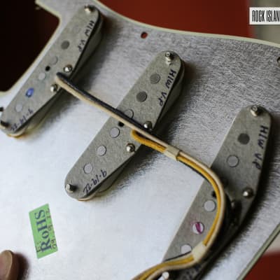Fender Custom Shop Hand Wound ‘64 Gray Bobbin GT11 Vintage Single Coil Pickups -  Loaded Pickguard image 8