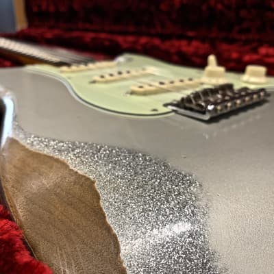 Fender Custom Shop Stratocaster 59 reverse Relic AIS ov SIS 2020 Relic Aged Inca Silver over Silver image 13