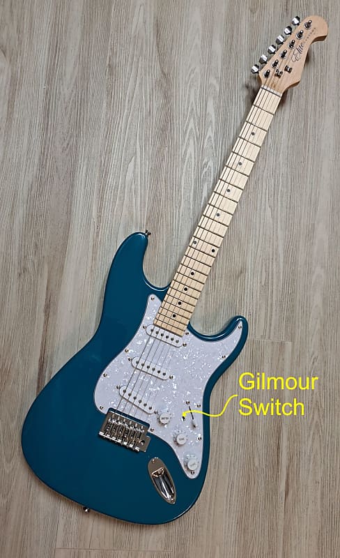 Elite® Customs Stratocaster SSS Style Guitar TEAL Turbo w/Gilmour MOD image 1