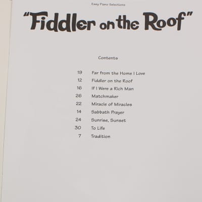 Hal Leonard Fiddler on the Roof Sheet Music Easy Piano Vocal Selections NEW 000359860 image 3