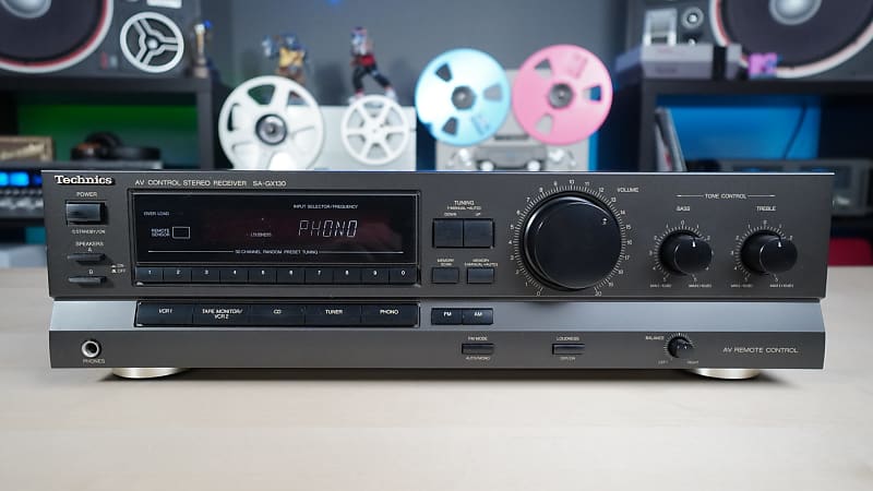 Technics combo SA-GX130 RS-TR311 Cassette AM FM AV Control Stereo sale Receiver.