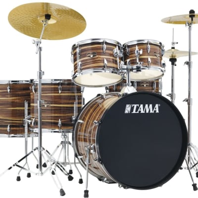 Tama IE62C Imperialstar Drum Kit, 6-Piece (with Meinl Cymbals), Coffee Teak image 2