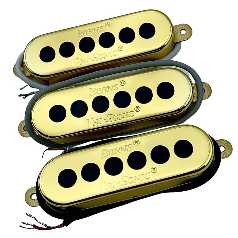 Burns Alnico V Tri-Sonic Single Coil Pickup Set Neck Middle | Reverb