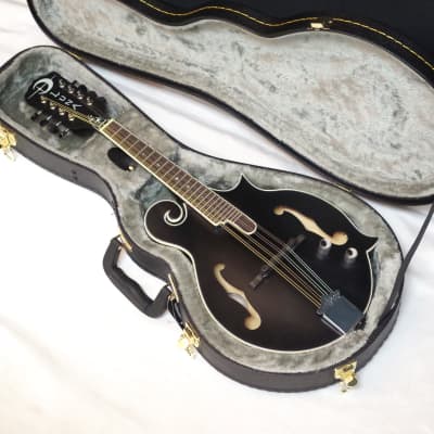 LUNA Moonbird F-style Mandolin NEW acoustic/electric Black Satin w/ CASE for sale