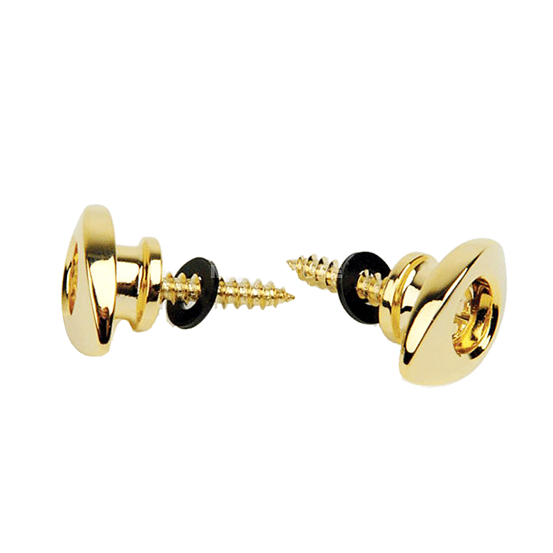 Planet Waves Elliptical End Pins Safety Strap Buttons GOLD PWEEP302 image 1