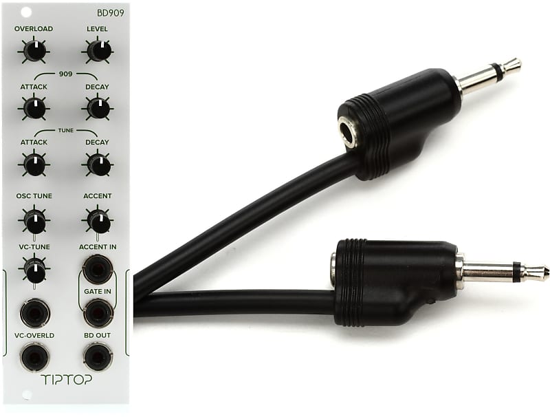 Tiptop Audio BD909 Eurorack Analog Bass Drum Module Bundle Reverb