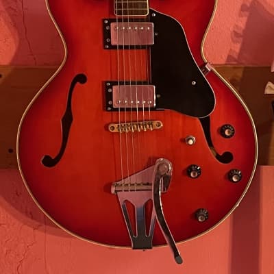 Pan 1970's MIJ Cherry Red ES 335 copy | Reverb