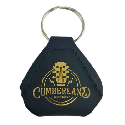 Cumberland Guitars - Leather Pickholder Keychain - Black image 2