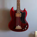 Ephiphone EB-0 2012 Transparent Red Short Scale Bass E1 SG Bass Guitar