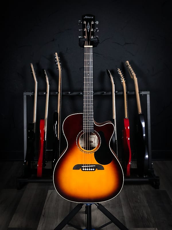 Alvarez RF26CE OM Acoustic/Electric Guitar - Sunburst - Gig Bag Included image 1