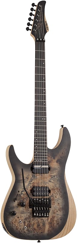 SCHECTER E-Gitarre, Reaper 6 FR S, Charcoal Burst, Linkshänder image 1