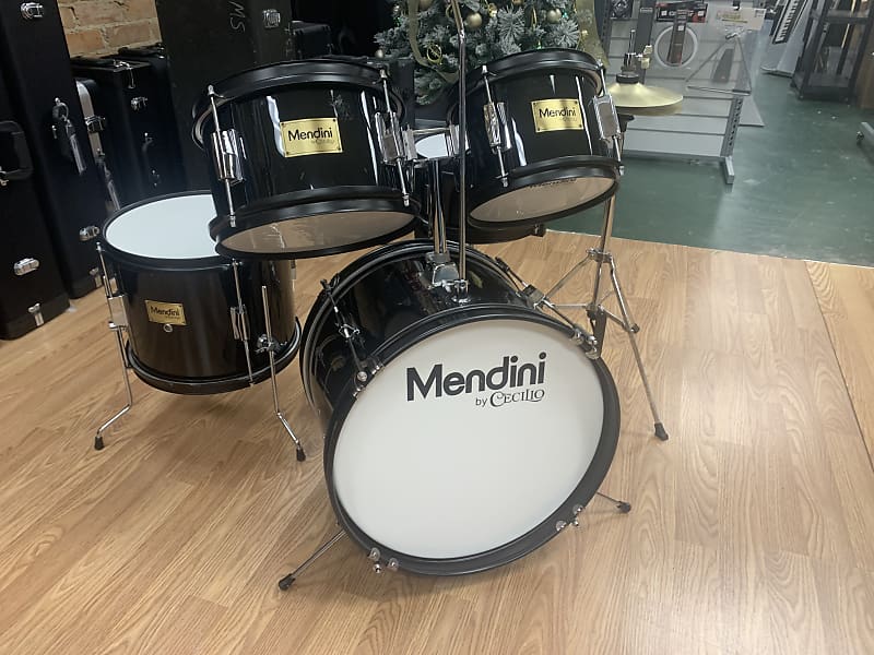 Mendini 5Piece Junior Drum Set Black Reverb