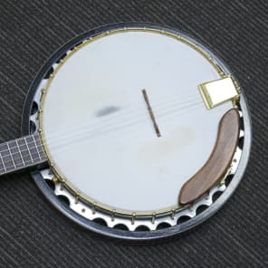 Vintage Checkmate 5 String Banjo Natural Chrome Japan Reverb