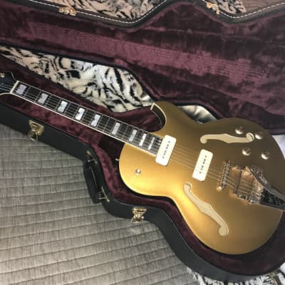 Prestige NYS Deluxe 2016 Gold Top Semi-Hollow Body Guitar image 2
