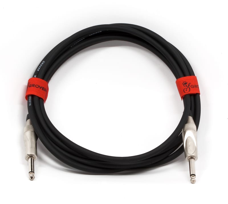 Genuine Grover GP310 Black Noiseless Instrument Cable 10ft - Lifetime Warranty image 1