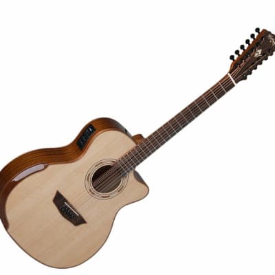 Washburn WCG15SCE12 Comfort Series Solid Spruce Top Mahogany 12-String Acoustic-Electric Guitar image 9