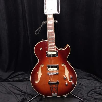 IVY IJZ-300 Jazz Semi-Hollow Body Singlecut Guitar - Tobacco