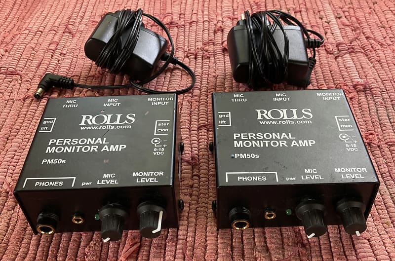 ROLLS PM50 Personal Monitor Amplifiers TIMES TWO Reverb
