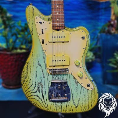 Palir Imperial Aged Sonic Blue Base to Green Mojo Finish w/ Black Grain Fill 421231 for sale