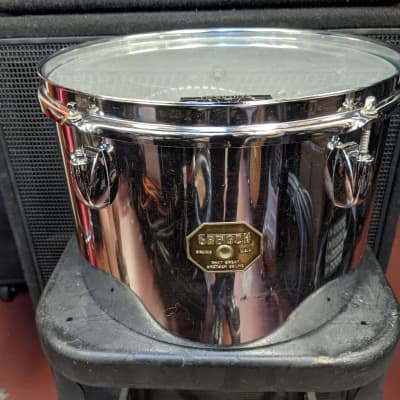 1970s Gretsch 8 x 12" Chrome Metal Wrap Concert Tom - Looks Really Good - Sounds Great! image 1