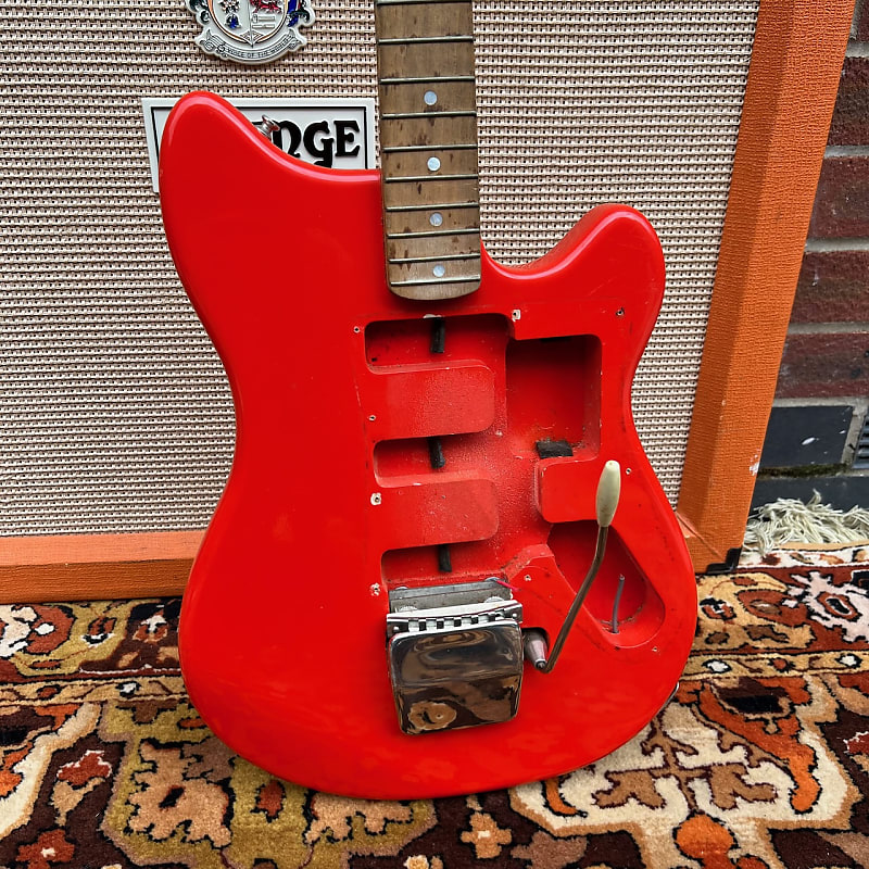 Vintage 1960s Grazioso Jolana Selmer Futurama III Red Guitar Body & Neck  Tremolo