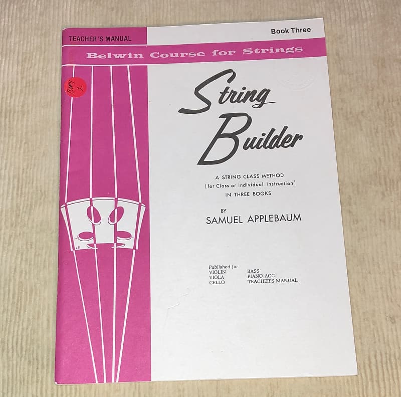 Teacher's Manual String Builder Book Three (3) Belwin Course Reverb