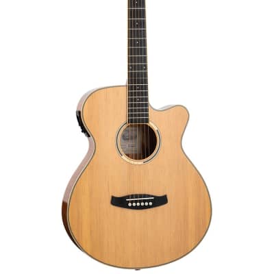 Tanglewood DBT SFCE FMH G, Figured Flame Mahogany, Natural Gloss discontinued model for sale