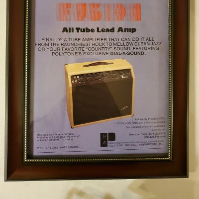 1984 Polytone Amps Color Promotional Ad Framed Polytone Fusion Tube Amplifier Original for sale