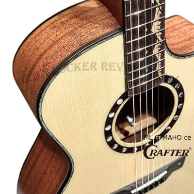 Crafter ML G-MAHO ce  Anniversary all Solid Engelmann Spruce & africa mahogany electronics acoustic guitar image 7