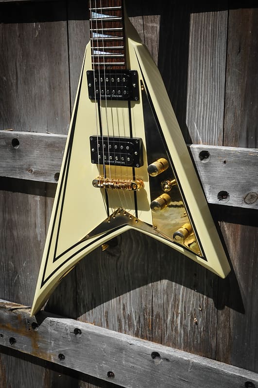 Jackson Randy Rhoads RR5 Tribute V- 2005 White/Gold-Made in