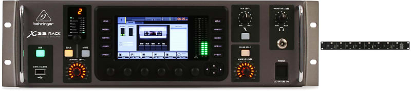 Behringer X32 Rack 40-channel Rackmount Digital Mixer  Bundle with Behringer Ultralink MS8000 Microphone Splitter image 1
